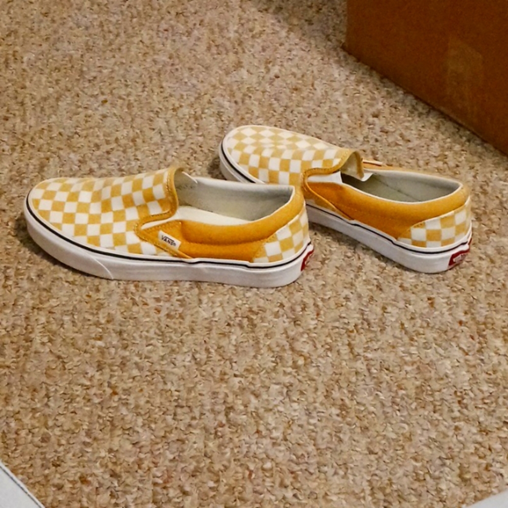Vans yeloow checkered